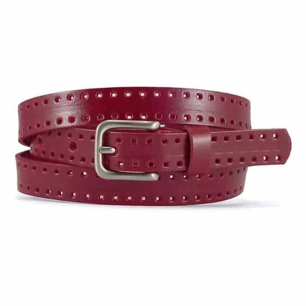 Cinturon ACQ de Mujer en Piel Picado · Ancho 20mm