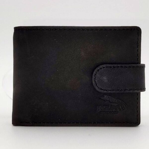 Cartera JAGUAR · Billetero Tarjetero con monedero exterior · En Piel Ovino · Sistema RFID · 12 Tarjetas