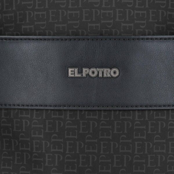 Mochila EL POTRO · Mochila mediana · Coleccion Luna · Color Beige y Negro
