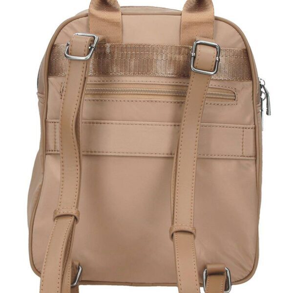 Mochila EL POTRO · Mochila mediana · Coleccion Luna · Color Beige y Negro