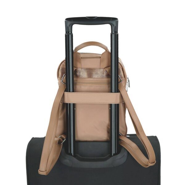 Mochila EL POTRO · Mochila mediana · Coleccion Luna · Color Beige y Negro