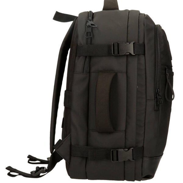 Mochila PEPE JEANS · Mochila de viaje · Porta Ordenador · Dos compartimentos · Coleccion Bromley · Color Negro