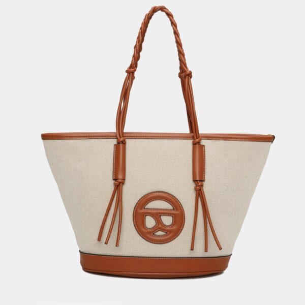 Bolso BINNARI · Shopper grande · Con dos asas ·  Tipo Capazo · Color Cuero · Coleccion Esla