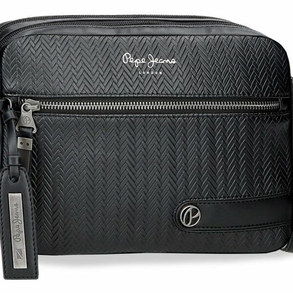 Bolso Pepe Jeans · Bandolera mediana · Doble compartimento · Coleccion Spring · Color Negro
