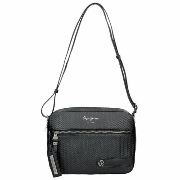 Bolso Pepe Jeans · Bandolera mediana · Doble compartimento · Coleccion Spring · Color Negro