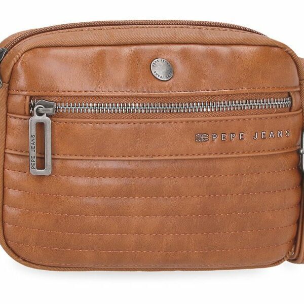 Bolso Pepe Jeans · Bandolera pequeña · Coleccion Biker · Color Marrón claro