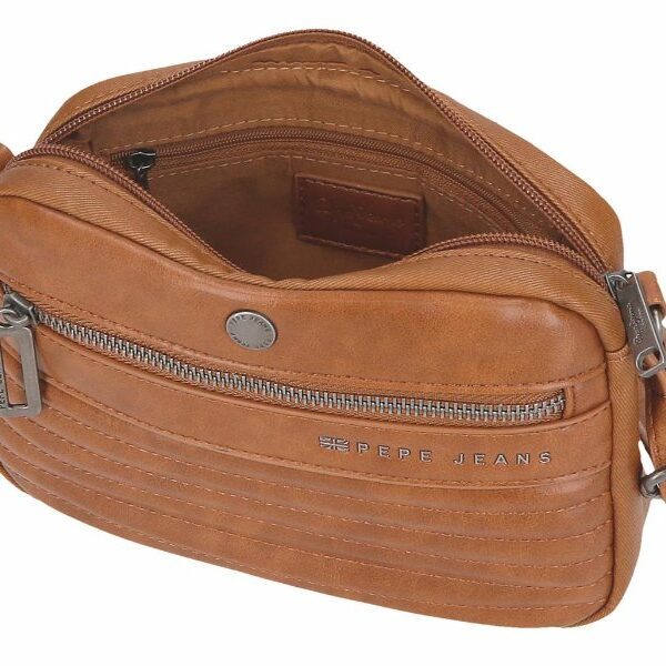 Bolso Pepe Jeans · Bandolera pequeña · Coleccion Biker · Color Marrón claro