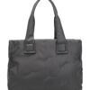 Bolso CACHAREL · Bandolera mediana · Con dos asas de mano · Color Burdeos, Negro y Acero