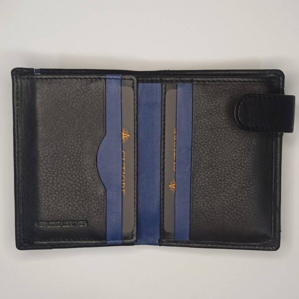 Cartera GUTIORE · Billetero con Monedero exterior · En Piel · RFID · Color Negro