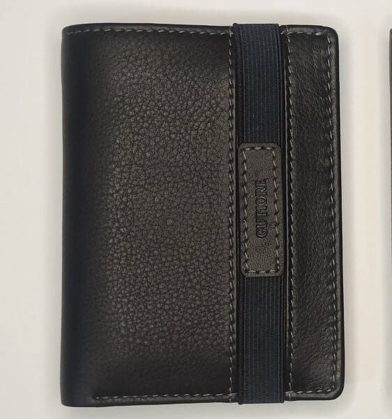 Cartera GUTIORE · Billetero con Monedero · En Piel · RFID · Formato vertical · Con elástico