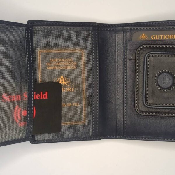 Billetero GUTIORE · Para mujer en PIEL · Mediano con monedero · Protección RFID
