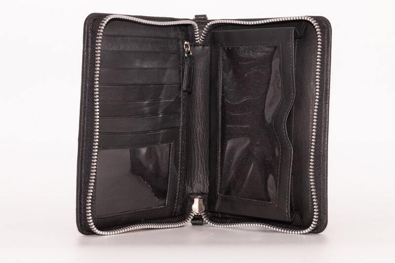 cartera para teléfono en piel