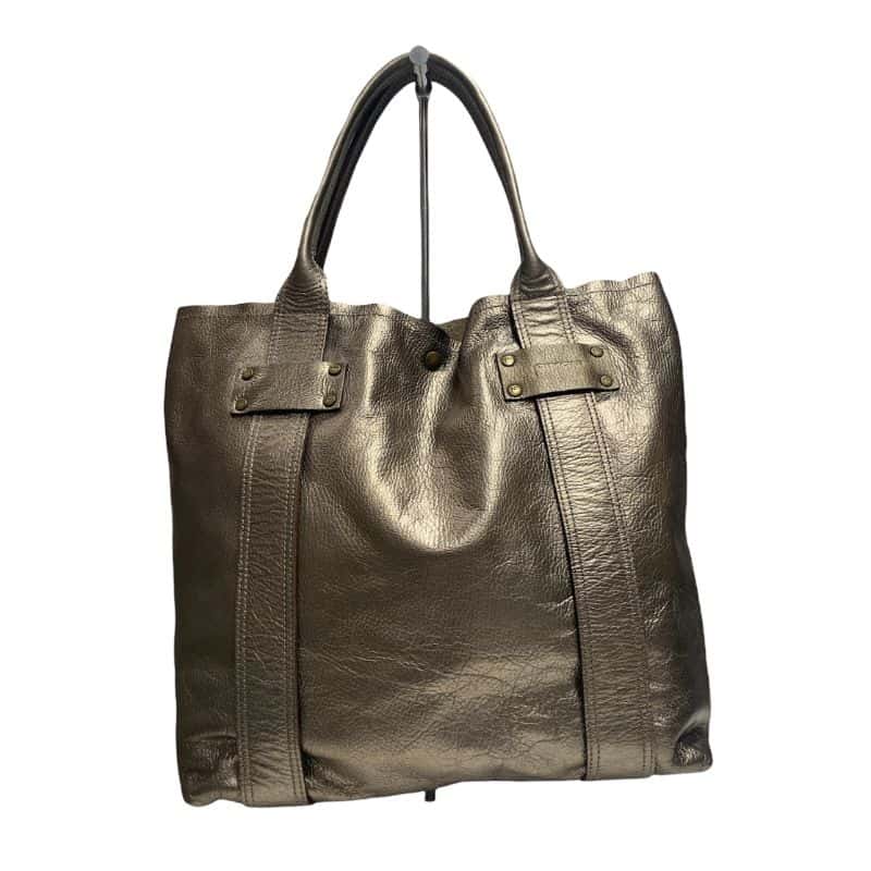 Bolso de piel en color champan
