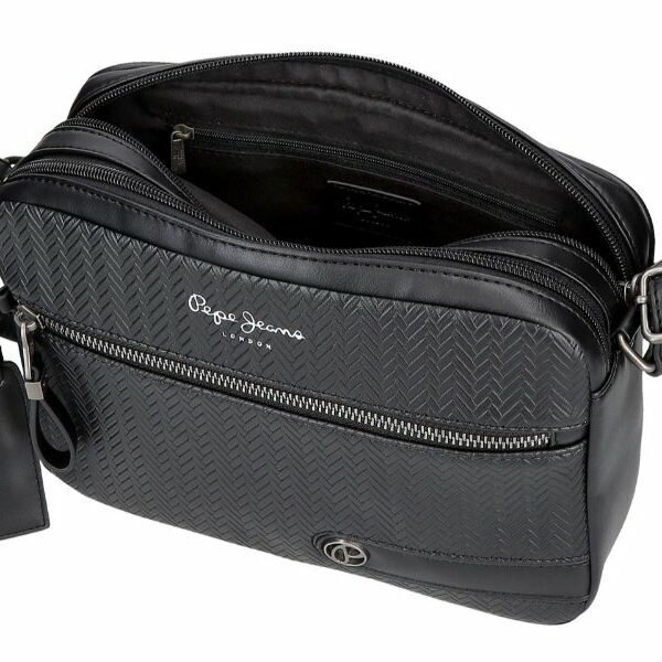 Bolso Pepe Jeans · Bandolera mediana · Doble compartimento · Coleccion Spring · Color Negro