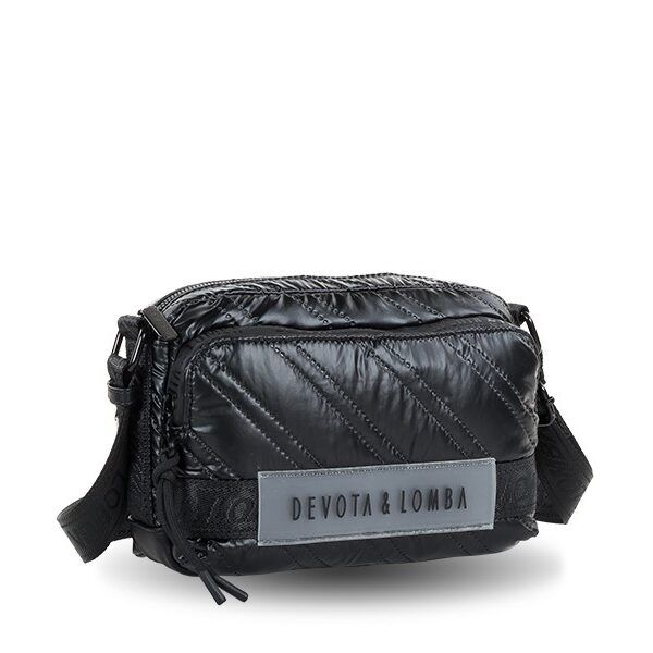 Bolso Devota & Lomba · Bandolera mediana · Efecto acolchado · Color Negro