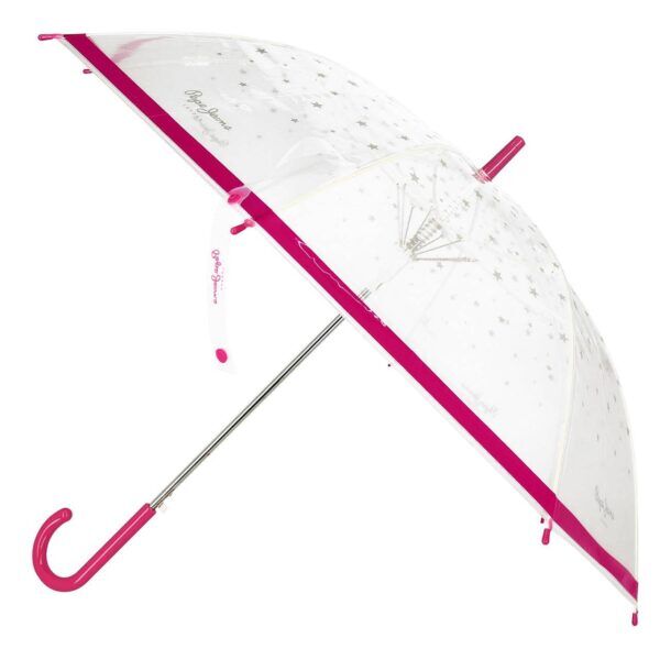 Pepe Jeans Paraguas PEPE JEANS · 79cm Largo Transparente · Color Fucsia