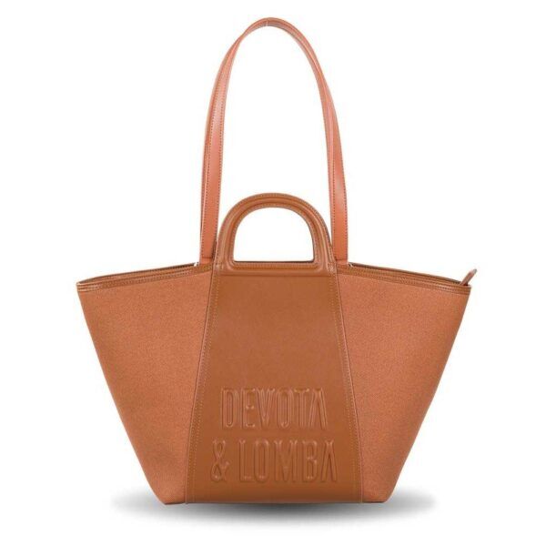 Bolso Devota & Lomba · Bolso grande · Con dos asas de mano y dos de hombro · Color Marrón y Arena