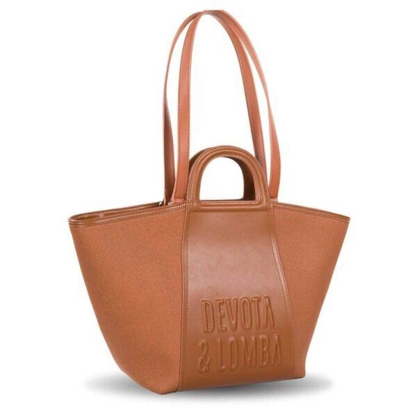 Bolso Devota & Lomba · Bolso grande · Con dos asas de mano y dos de hombro · Color Marrón y Arena