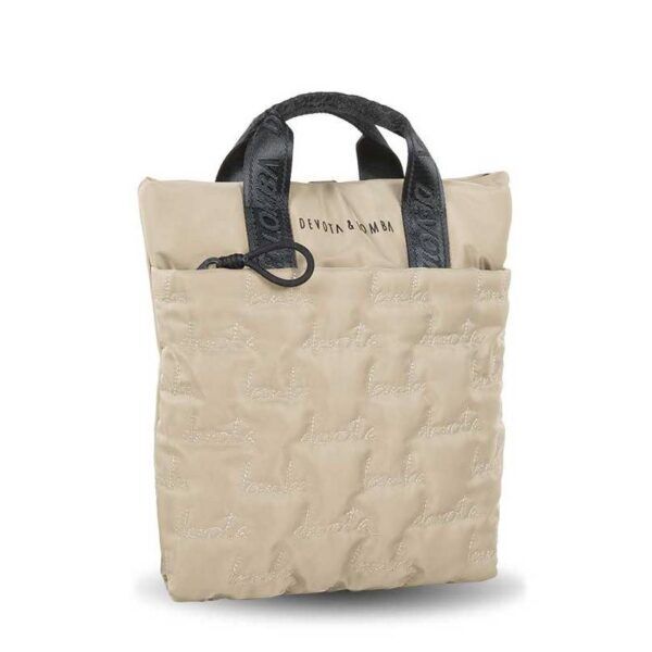 Mochila Devota & Lomba · Mochila cuadrada · Material Nylon · Color Taupe
