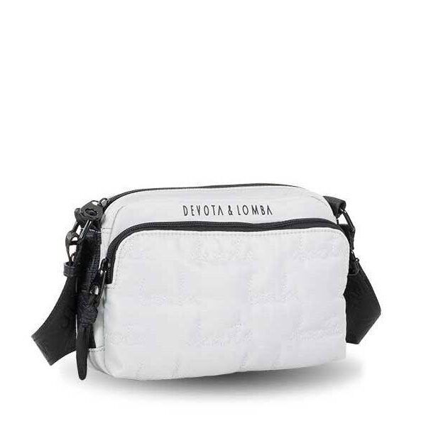 Bolso Devota & Lomba · Bandolera pequeña · Triple compartimento · Color Hielo